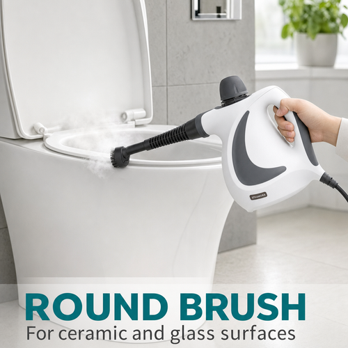 Steamora round brush attachment on ceramic surfaces